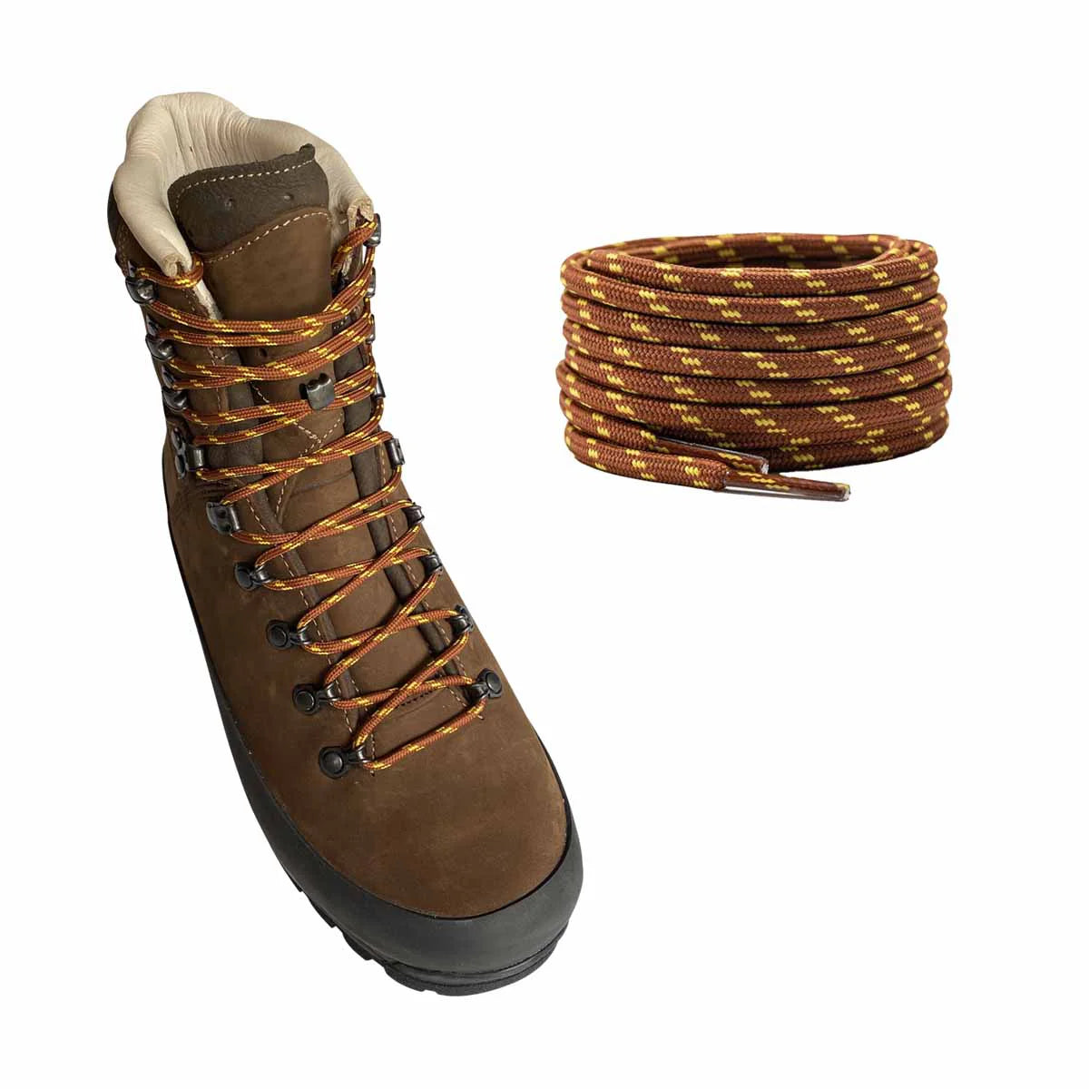lacci-scarpe-trekking-marrone-chiaro-giallo