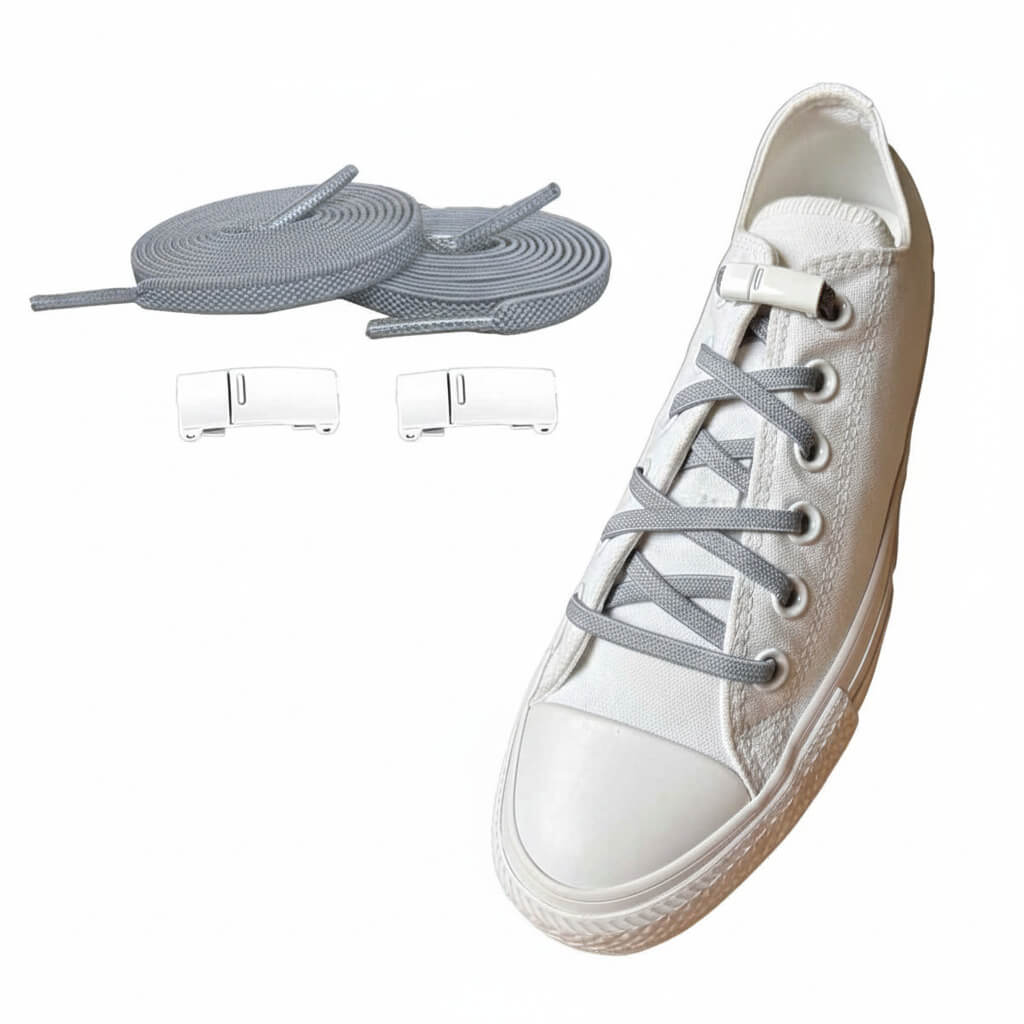 lacci-elastici-grigio-chiaro-magneti-bianco-scarpe