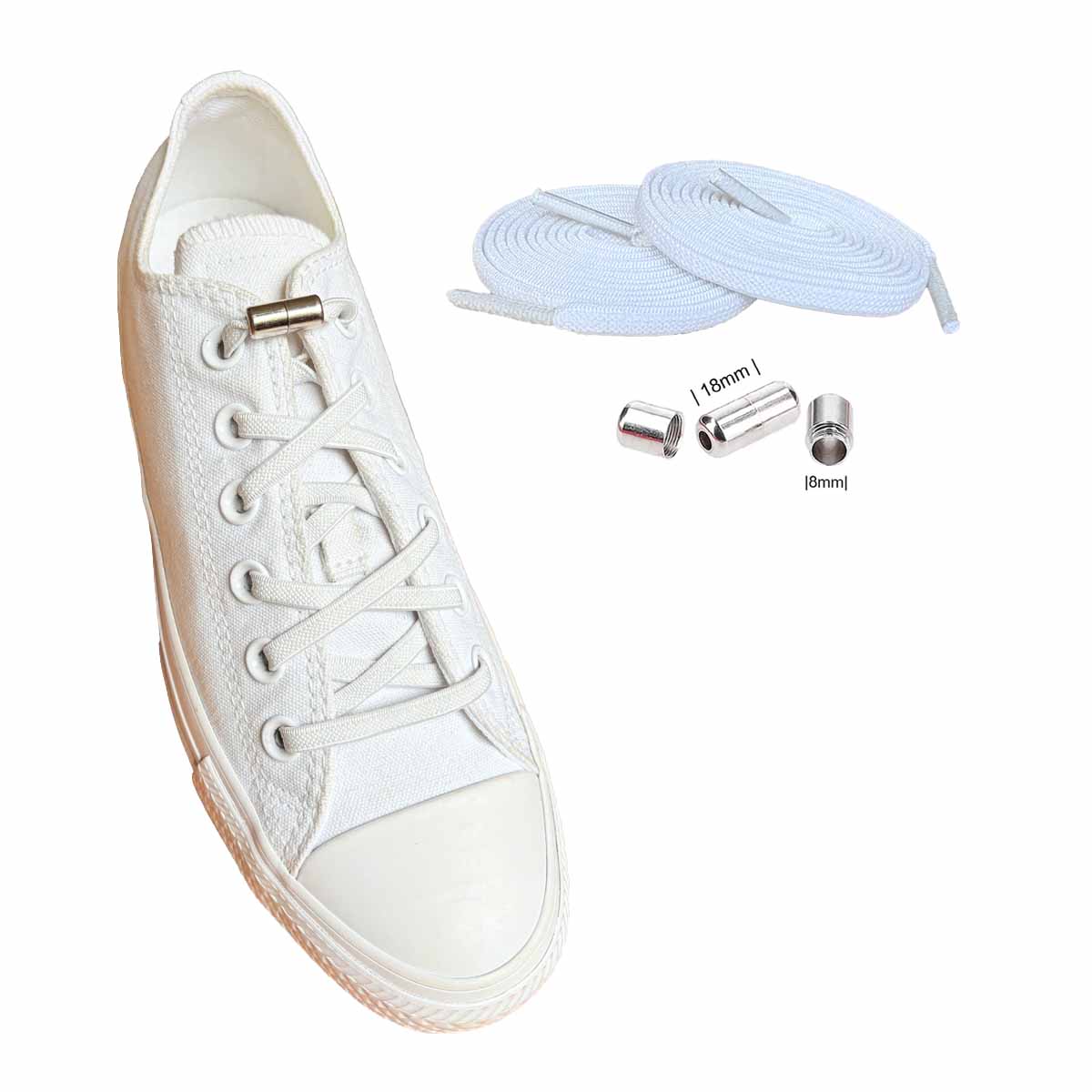 lacci-elastici-bianco-capsula-argento-scarpe