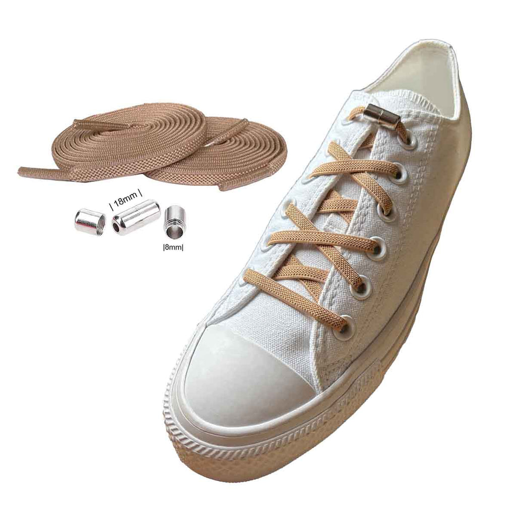 lacci-elastici-marrone-chiaro-capsula-argento-scarpe