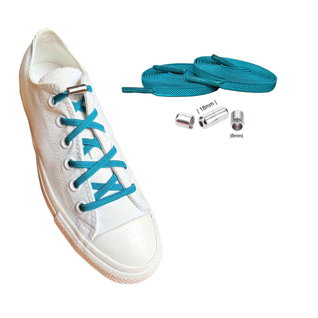 lacci-elastici-verde-petrolio-capsula-argento-scarpe