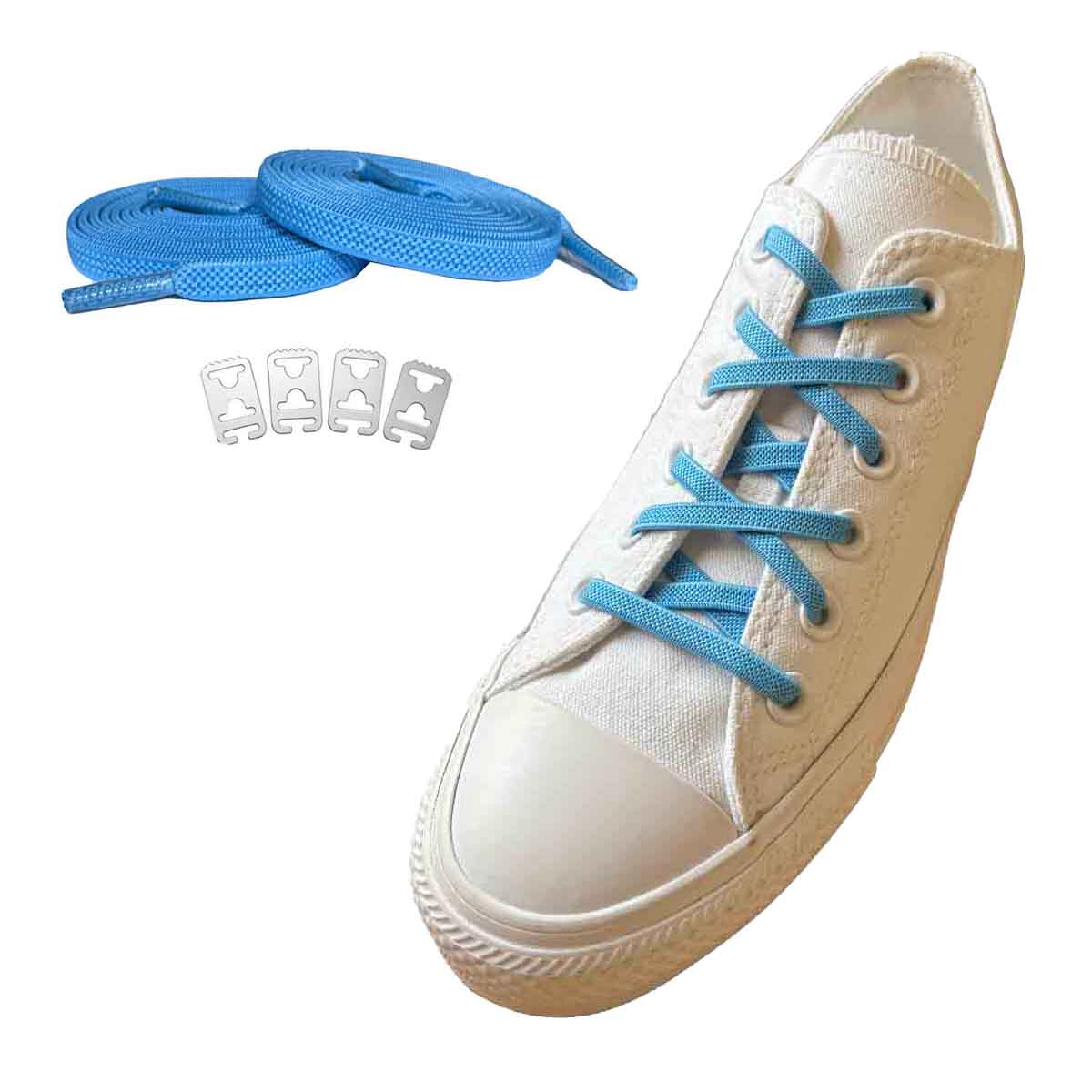 lacci-elastici-blu-chiaro-ancora-scarpe