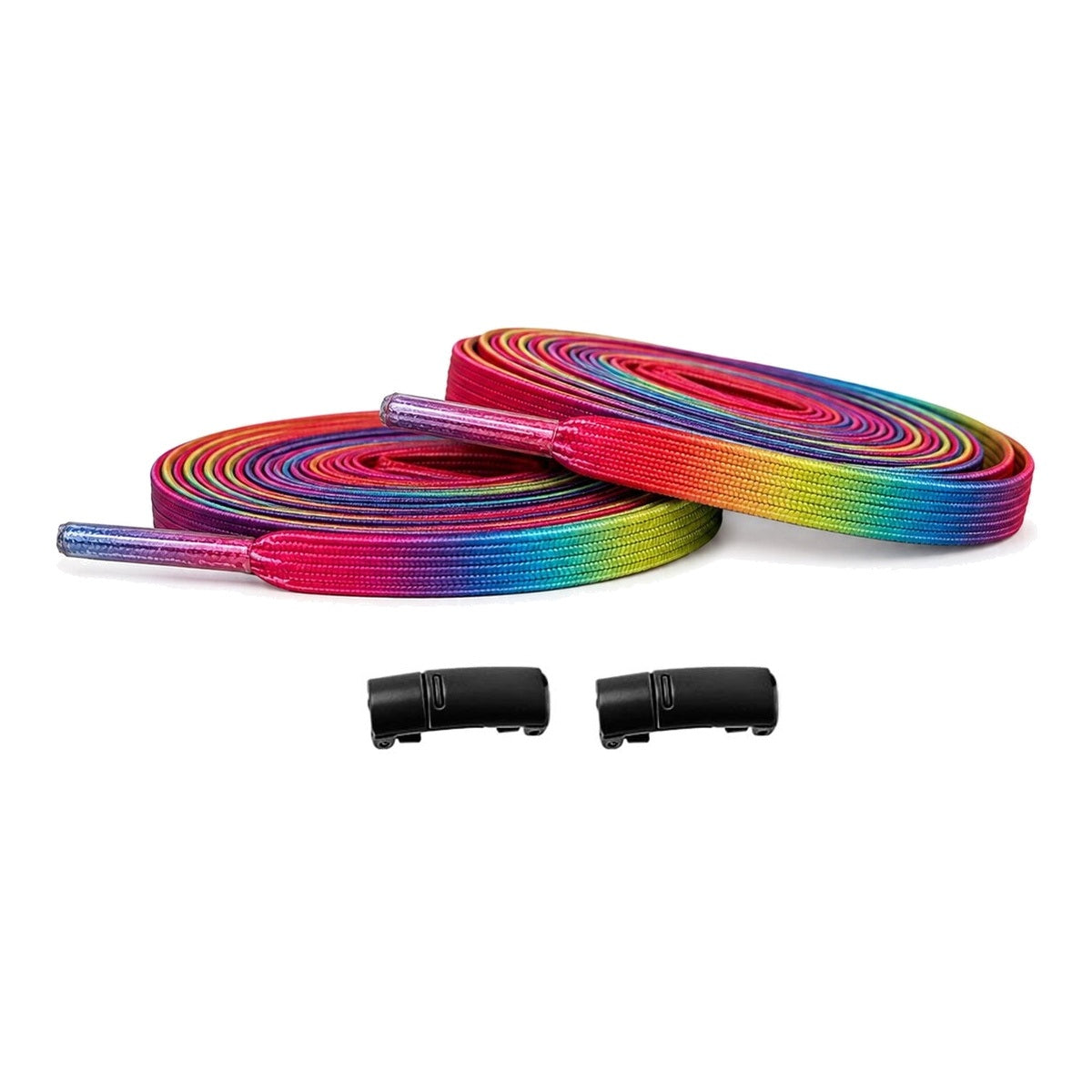 Arcobaleno / Nero – elastici lacci arcobaleno magneti nero