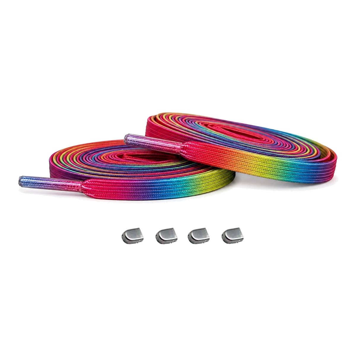 Arcobaleno / Argento opaco – elastici lacci clip arcobaleno argento opaco 01 immagine principale