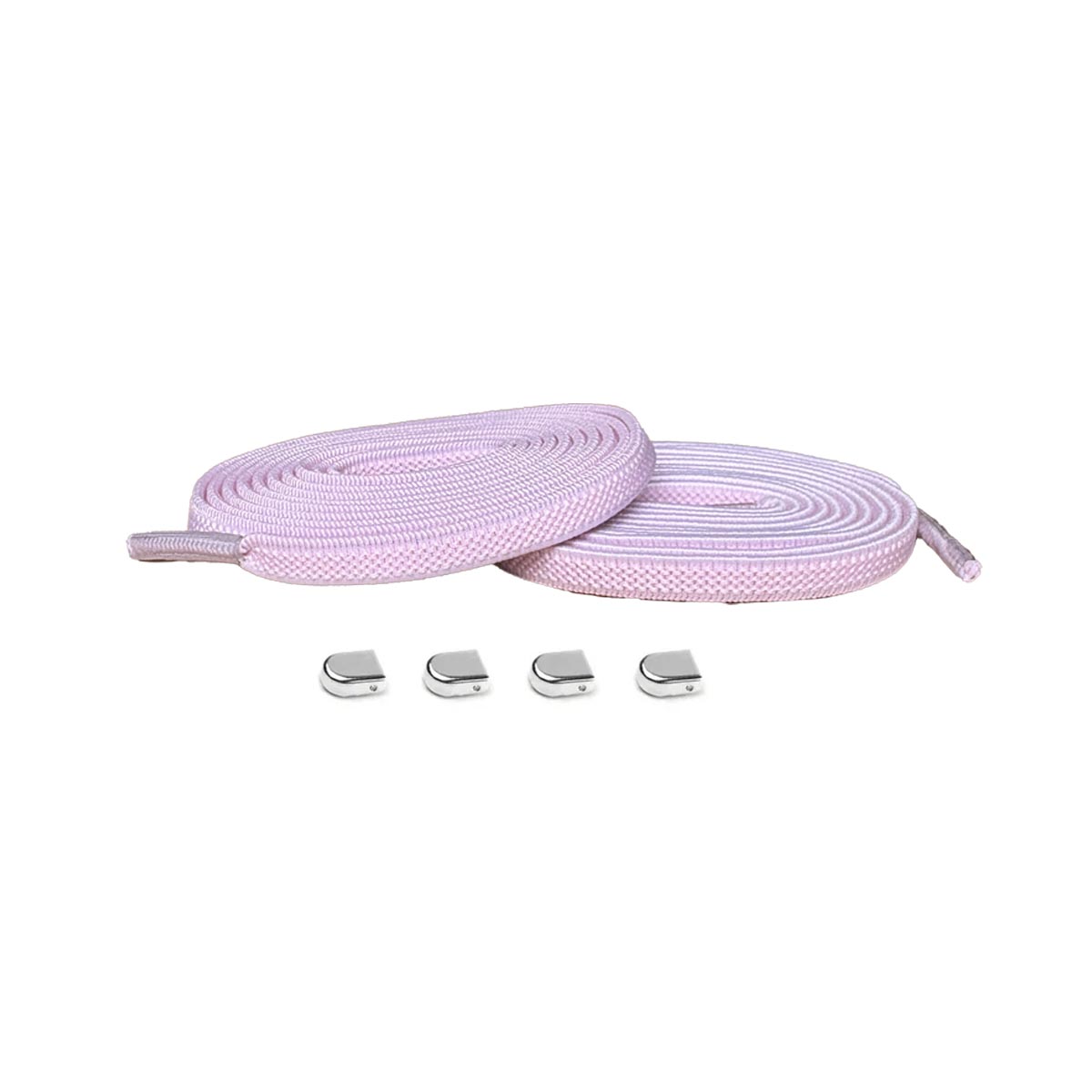 Rosa / Argento – elastici lacci clip rosa argento lucido 01 immagine principale