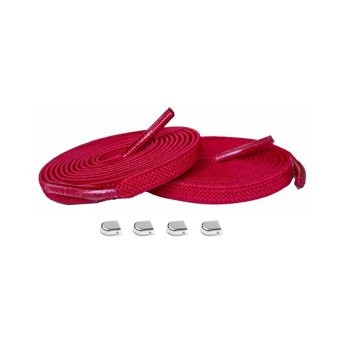 Rosso / Argento – elastici lacci clip rosso argento lucido 01 immagine principale