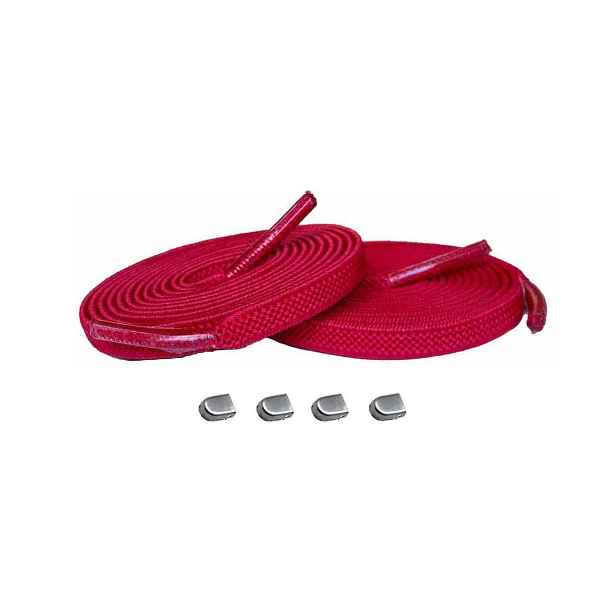 Rosso / Argento opaco – elastici lacci clip rosso argento opaco 01 immagine principale