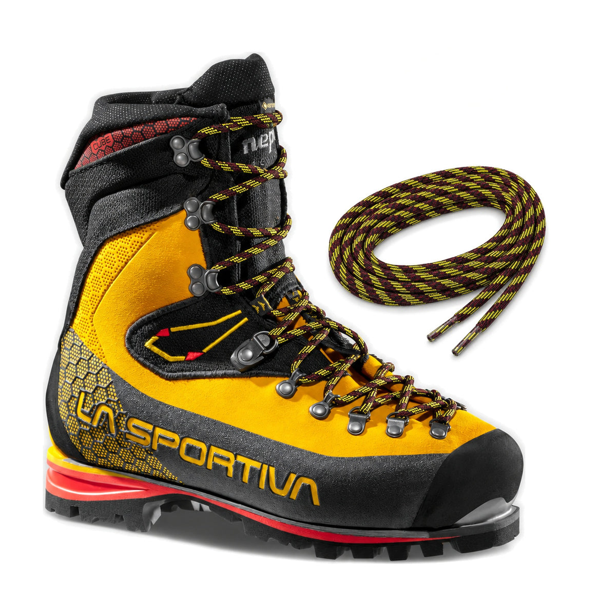 Nero giallo rosso / 215 cm – la sportiva mountain laces nepal nero giallo rosso 215 cm 02 nepal cube gtx