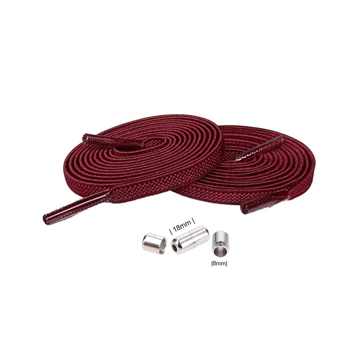 Rosso bordeaux – lacci elastico rosso bordeaux kapseln argento