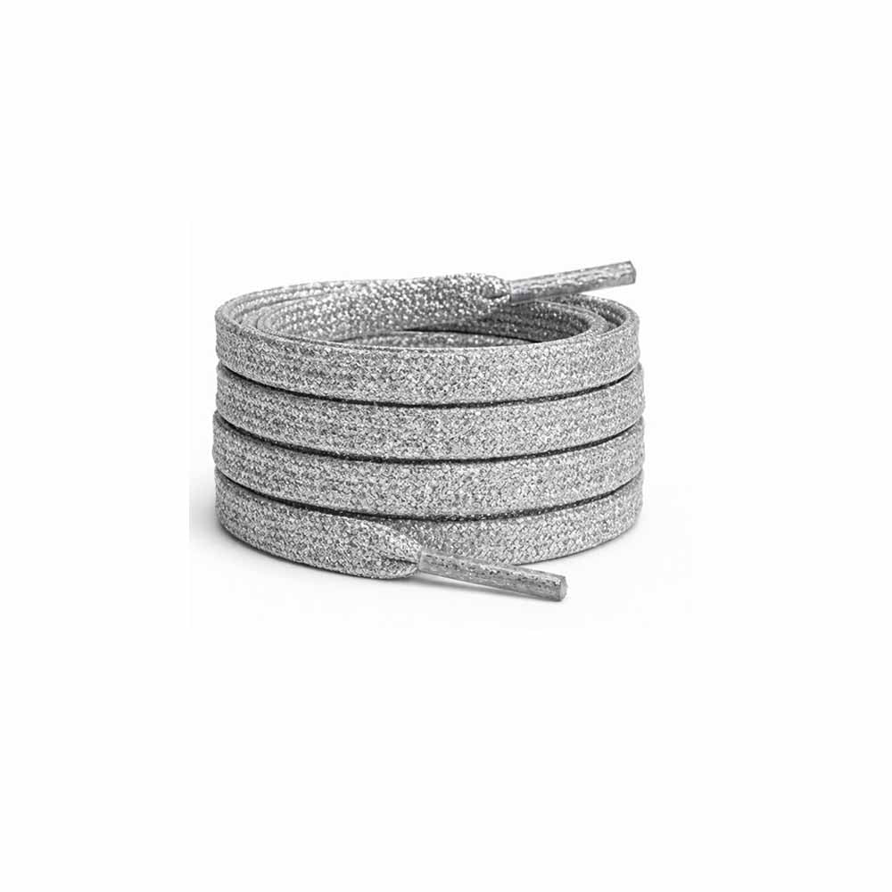 Argento – lacci glitter argento piatti