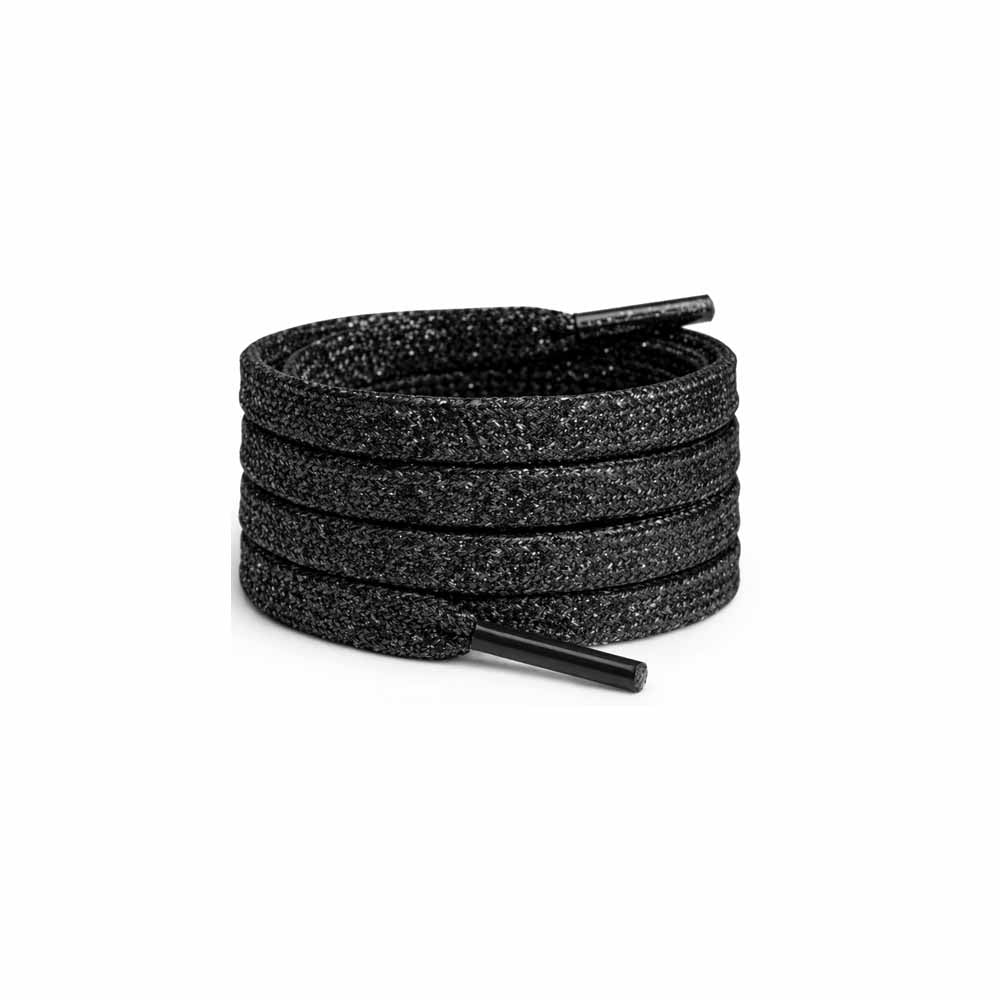 Nero – lacci glitter nero piatti