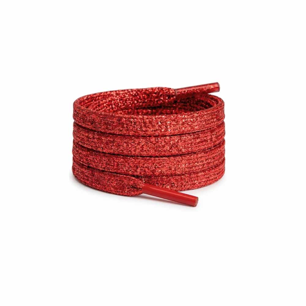 Rosso – lacci glitter rosso piatti