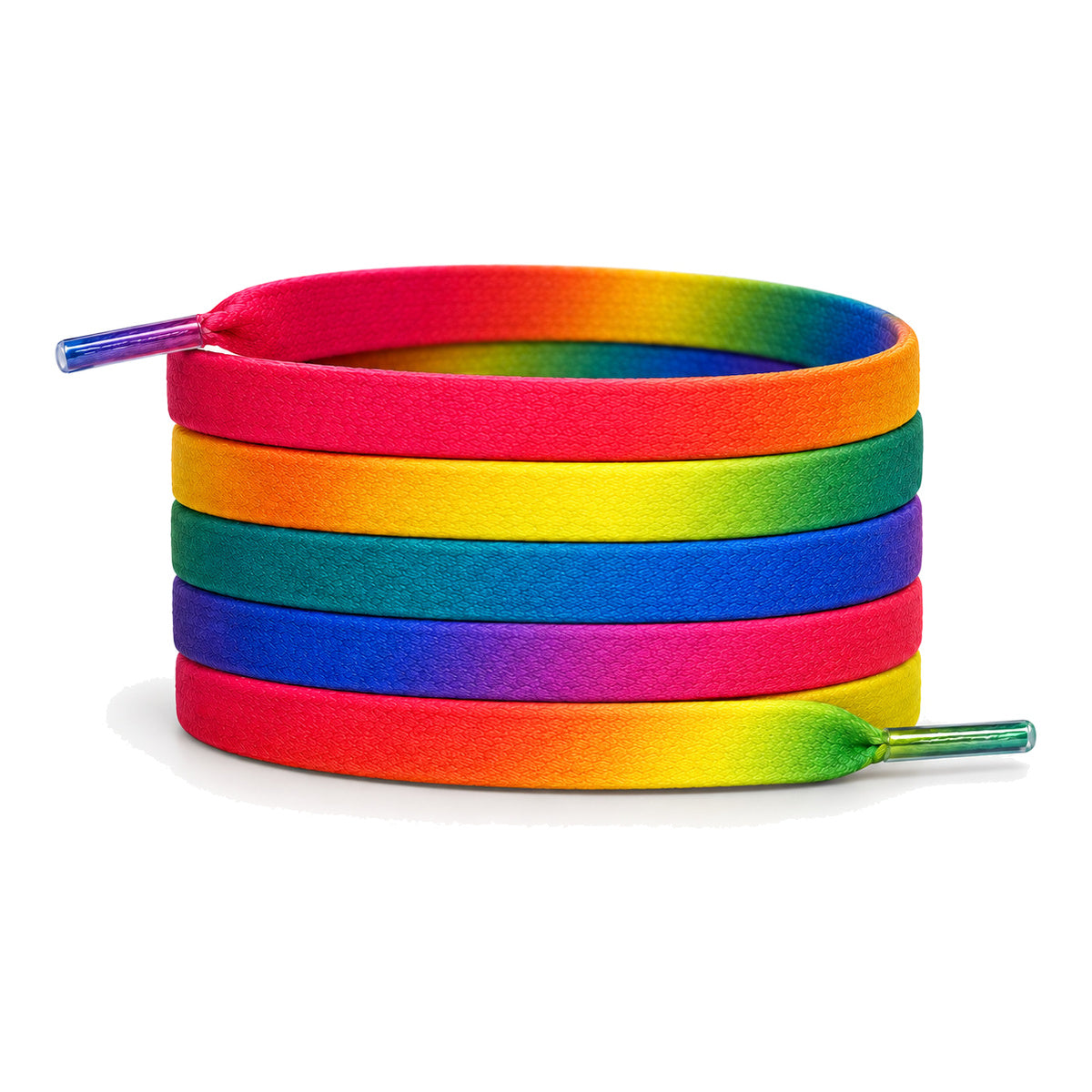 Arcobaleno sfumato – lacci piatto arcobaleno sfumato 01 immagine principale