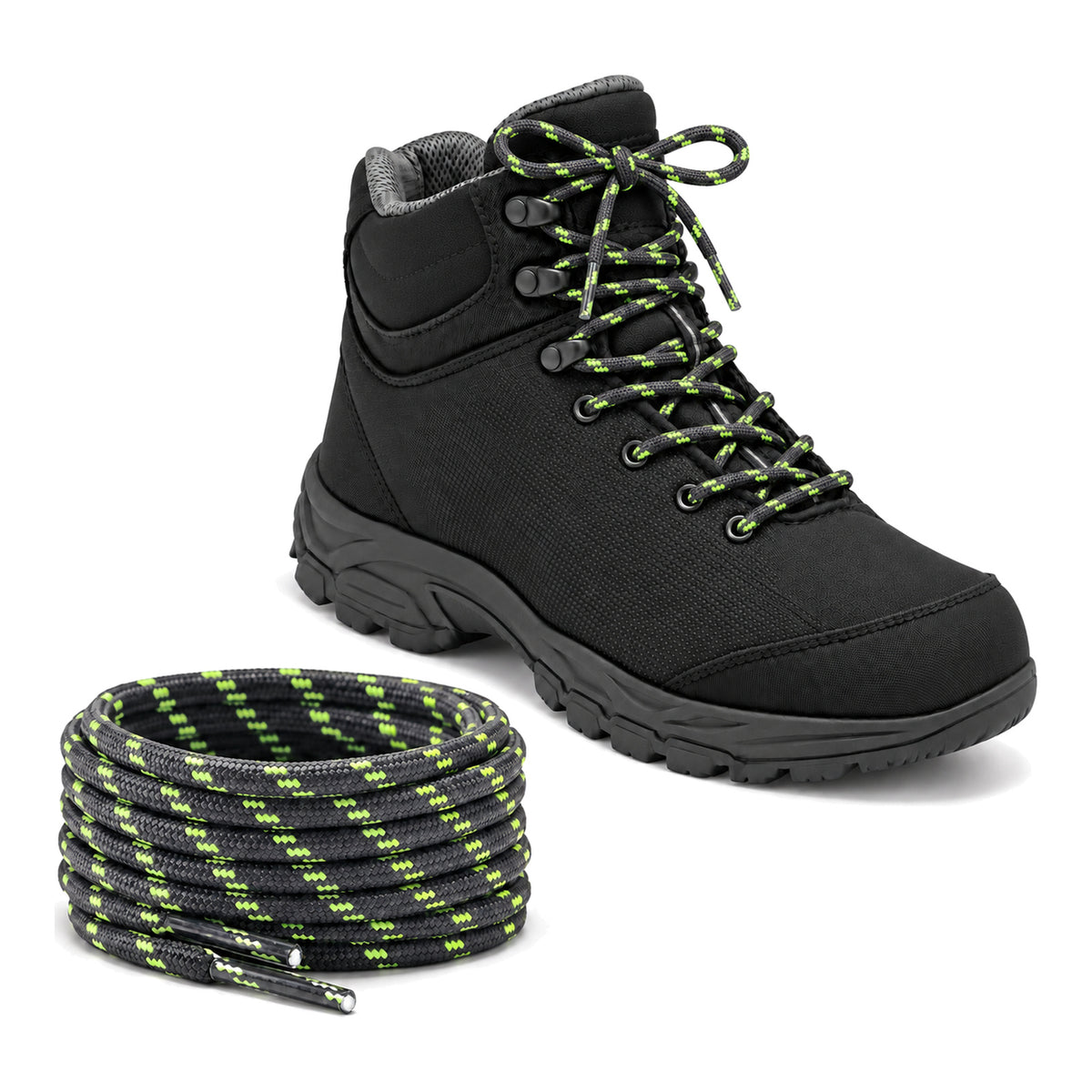 Grigio scuro verde neon fantasia – lacci trekking grigio scuro verde neon fantasia 03 scarpa nero