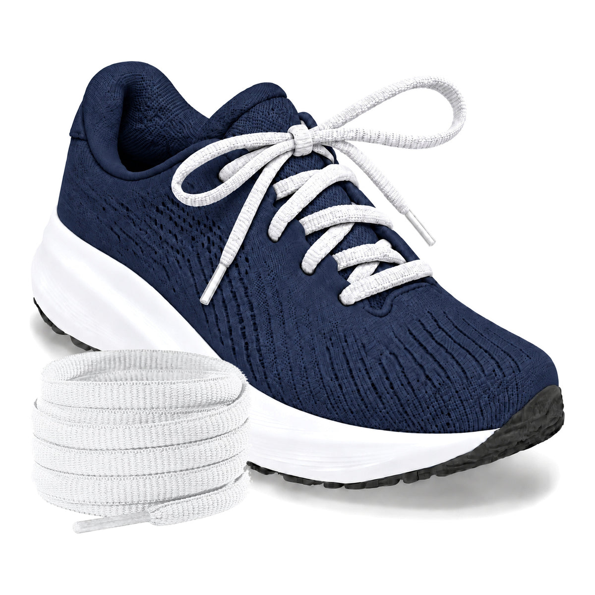 Bianco – ovali lacci semitondo scarpe running bianco 02 scarpa running blu blu marino rotolo